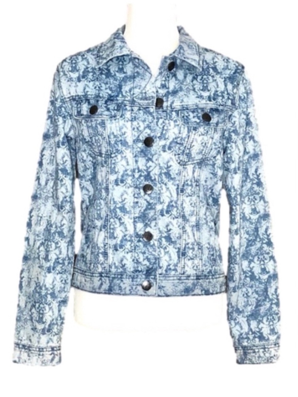 NWT Lola Jeans Floral Damask Denim Jacket S